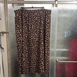 Animal Print Midi Skirt